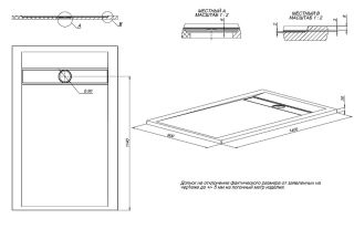 Душевой поддон Allen Brau Infinity 140x90 8.21005-21 Белый камень